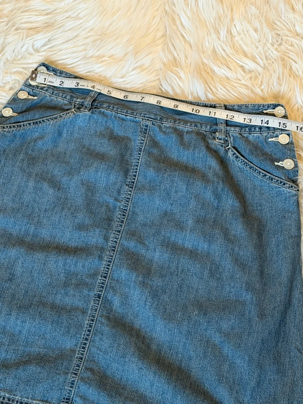 Chaps Light Denim A-Line Jean Skirt